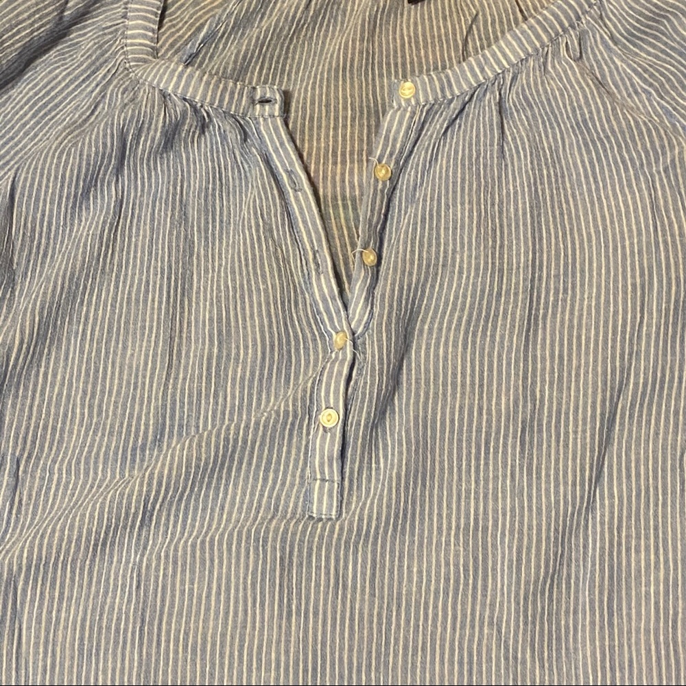 Women’s Chaps Blue & White Top Size L - Picture 2 of 5